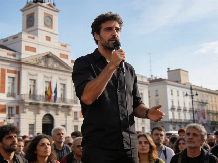 Серхио Перис-Менчета выступил на протесте за жилье в центре Мадрида RUSSPAIN.RU
