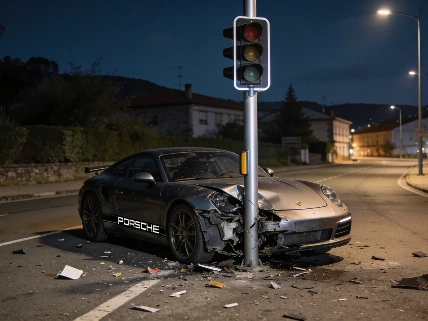 В Кантабрии Porsche протаранил светофор: погиб пассажир, водитель скрылся RUSSPAIN