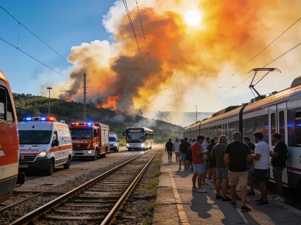 Дерево парализовало движение поездов R3 между Vic и Manlleu RUSSPAIN