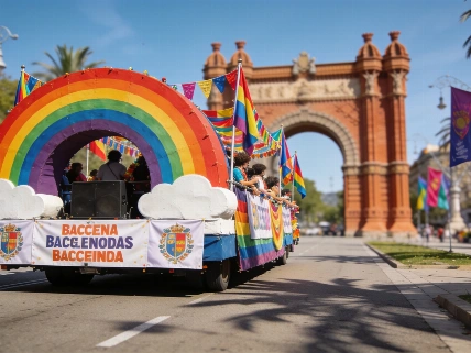 140 тысяч участников на марше Pride Barcelona 2026 в жару RUSSPAIN.RU
