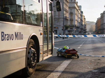 Пешеход в тяжелом состоянии после наезда автобуса EMT в Мадриде RUSSPAIN.RU