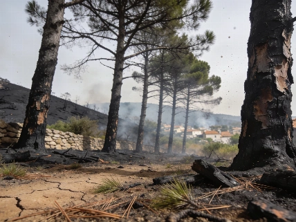 Пожар в Касавьехе: село уцелело, но сгорела почти вся сьерра RUSSPAIN.RU