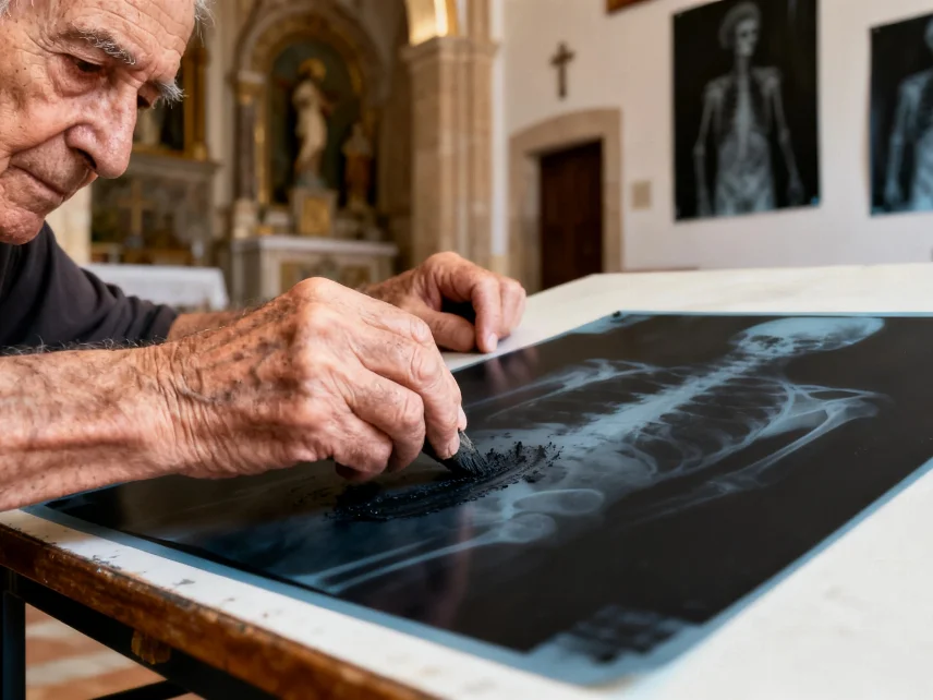 90-летний мадридец создает уникальные картины из рентгеновских снимков RUSSPAIN