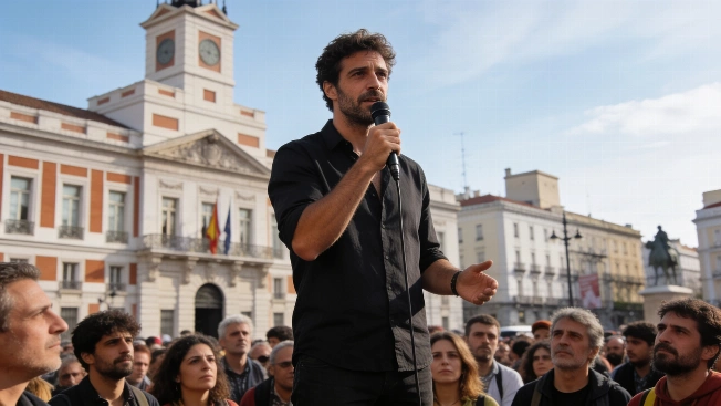 Серхио Перис-Менчета выступил на протесте за жилье в центре Мадрида RUSSPAIN.RU