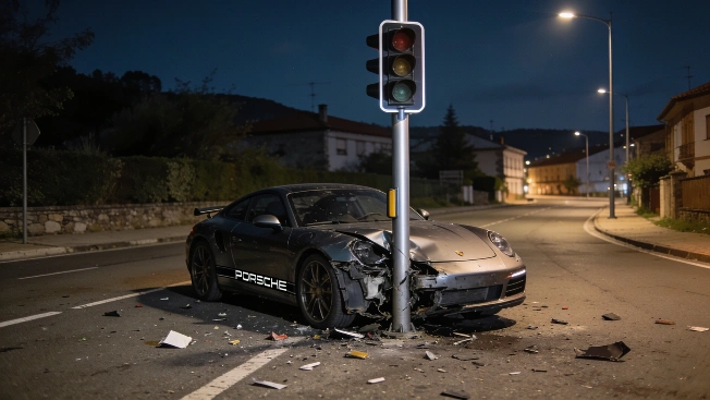 В Кантабрии Porsche протаранил светофор: погиб пассажир, водитель скрылся RUSSPAIN.RU