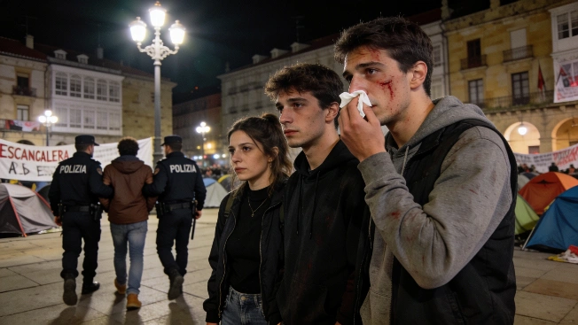 В Овьедо задержаны трое после нападения на участников акции за жилье RUSSPAIN.RU