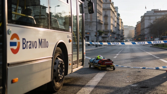 Пешеход в тяжелом состоянии после наезда автобуса EMT в Мадриде RUSSPAIN.RU