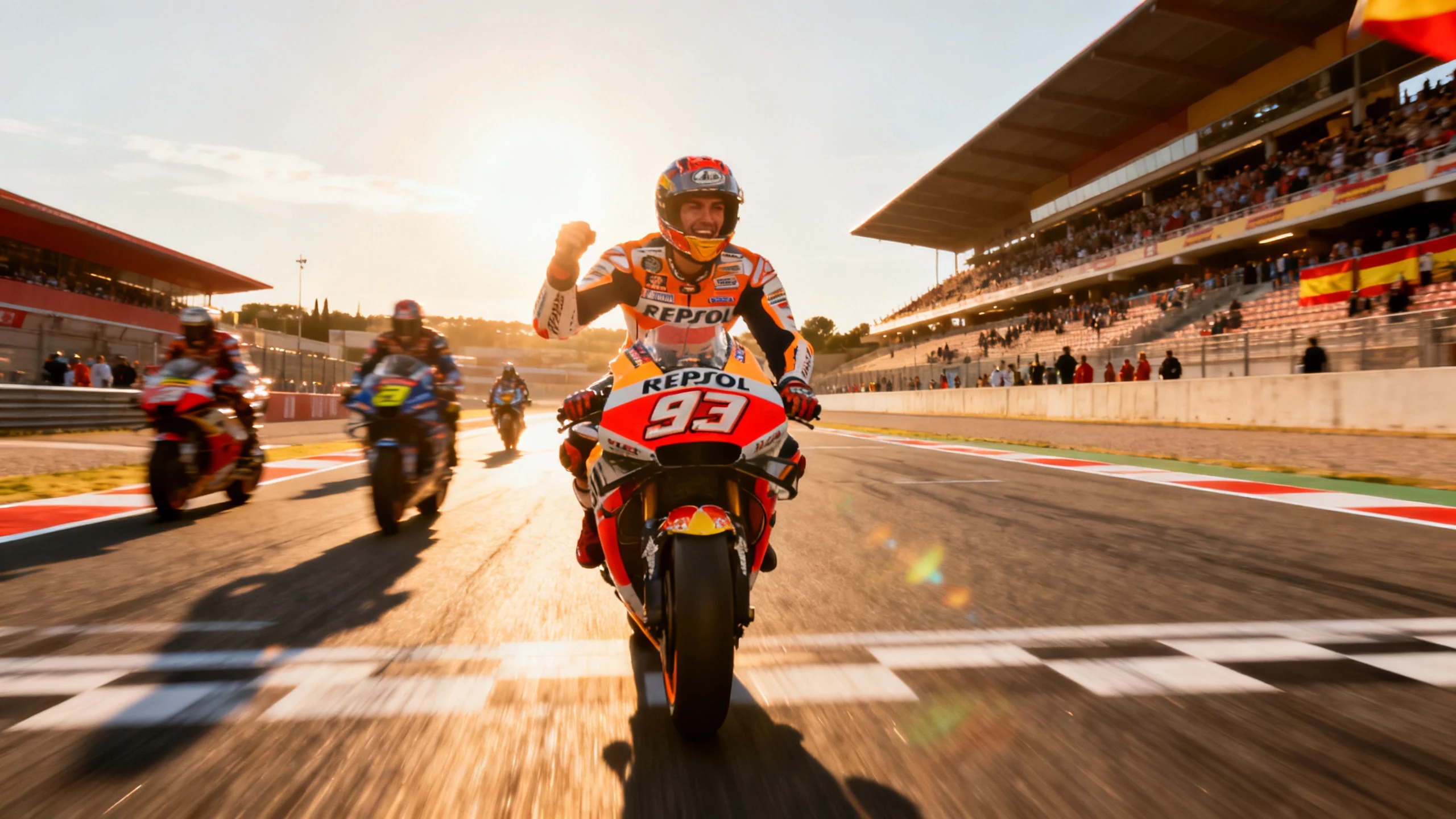 Проблемы с мотоциклом не помешали Álex Márquez выиграть спринт на домашней трассе RUSSPAIN