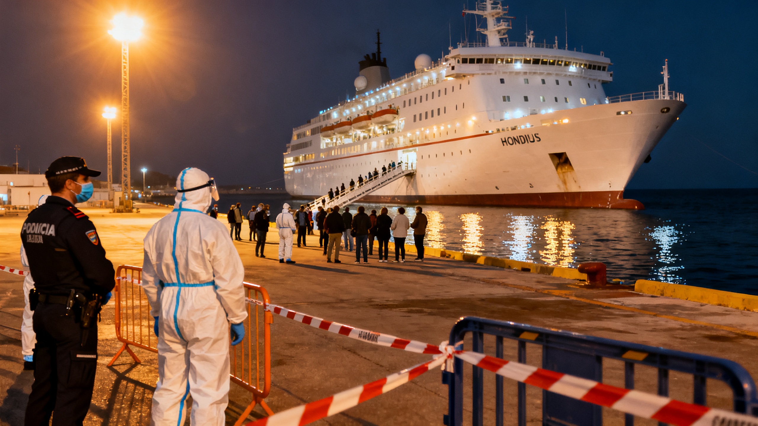 Испанские пассажиры MV Hondius отправлены на карантин, порт под усиленной охраной RUSSPAIN