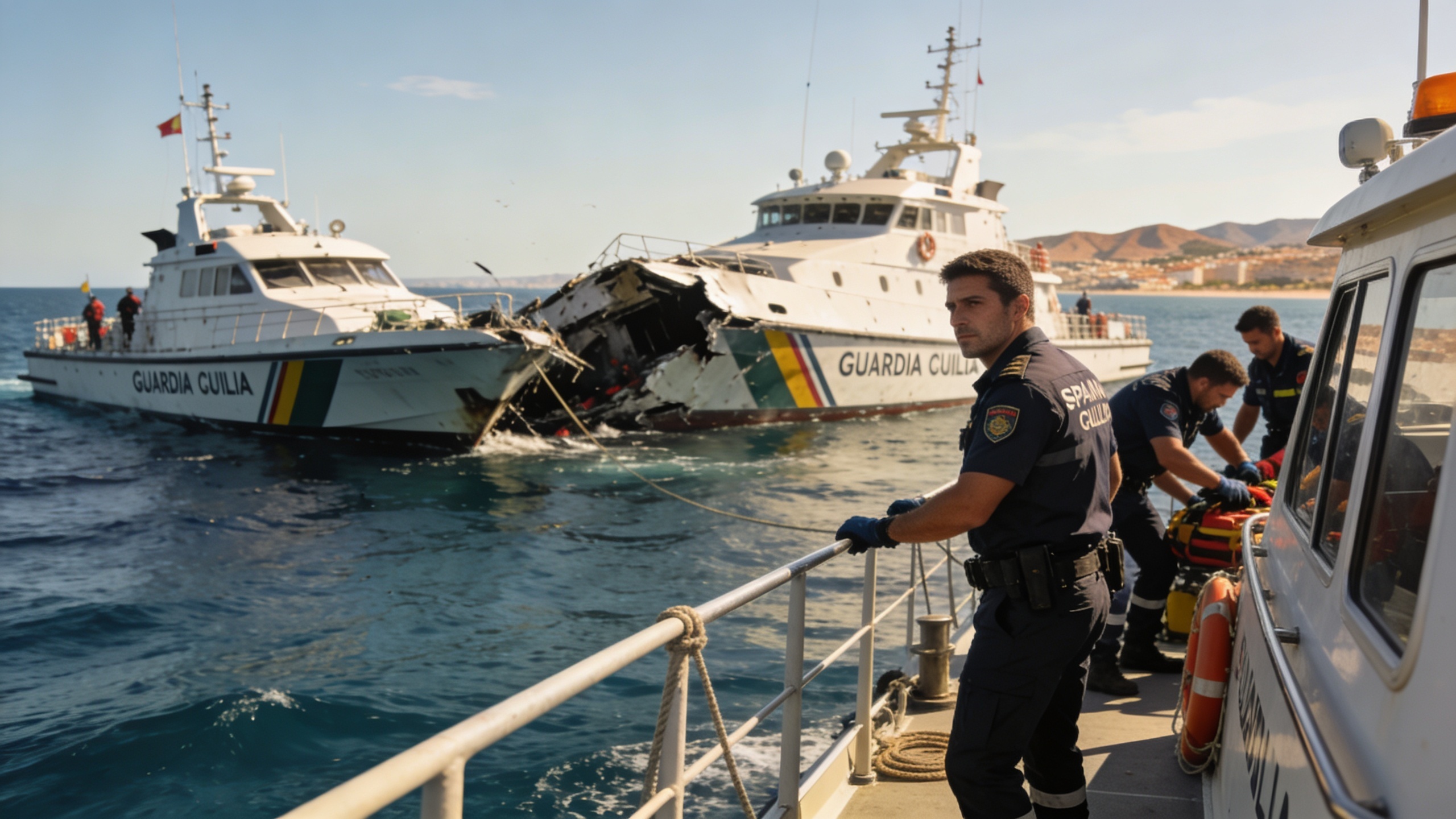 Смертельная авария на воде: столкновение катеров Guardia Civil в 80 милях от побережья RUSSPAIN