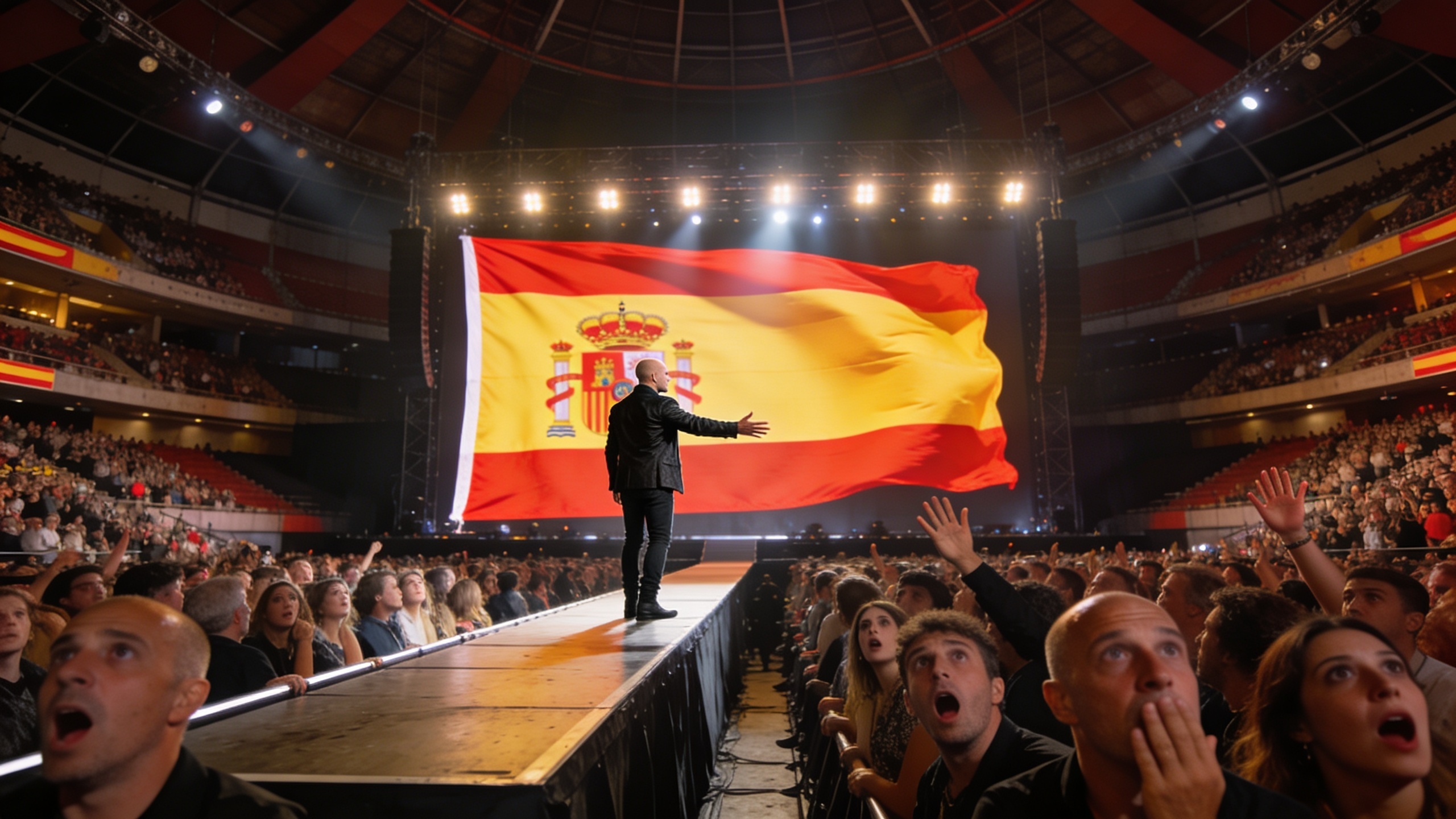 Флаг Испании на концерте Eros Ramazzotti в Барселоне вызвал неоднозначную реакцию RUSSPAIN