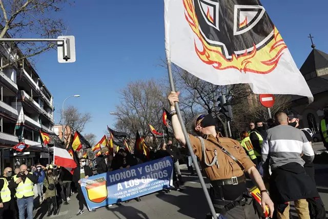 Испанские неофашисты в память о разгроме «Голубой дивизии» в СССР RUSSPAIN