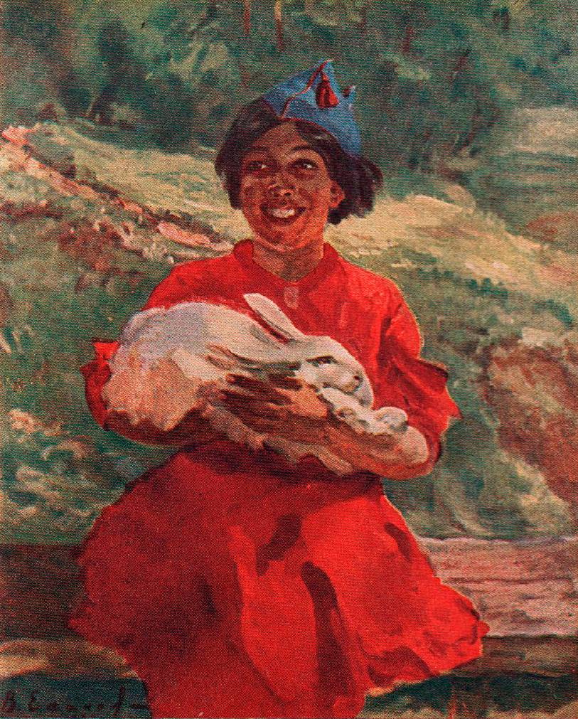 Василий Ефанов. На новой родине (Испанская девочка в СССР). 1937 RUSSPAIN
