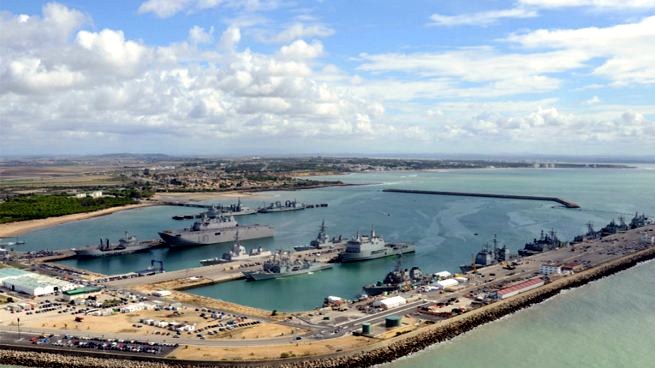 Vista aérea de la base naval de Rota. (Foto: Defensa) RUSSPAIN
