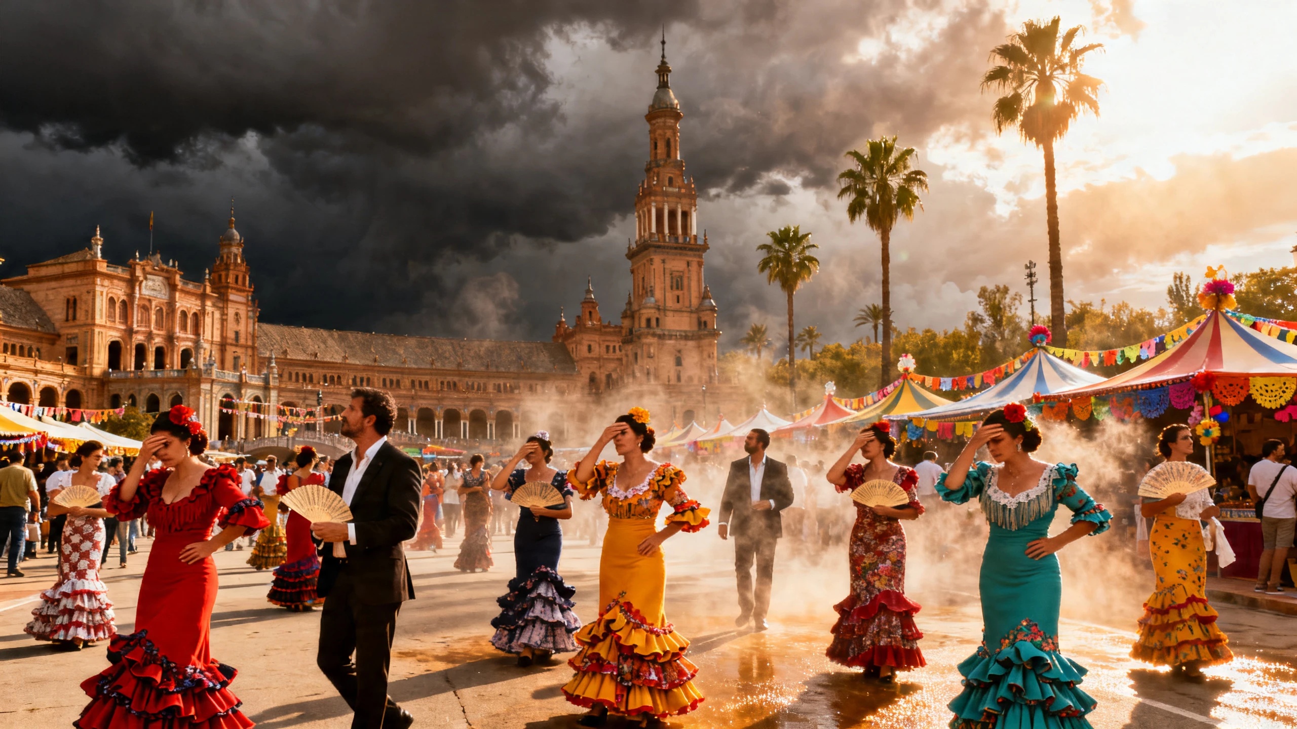 Температурный скачок и возможные дожди нарушают привычный ход Feria de Abril в Севилье RUSSPAIN