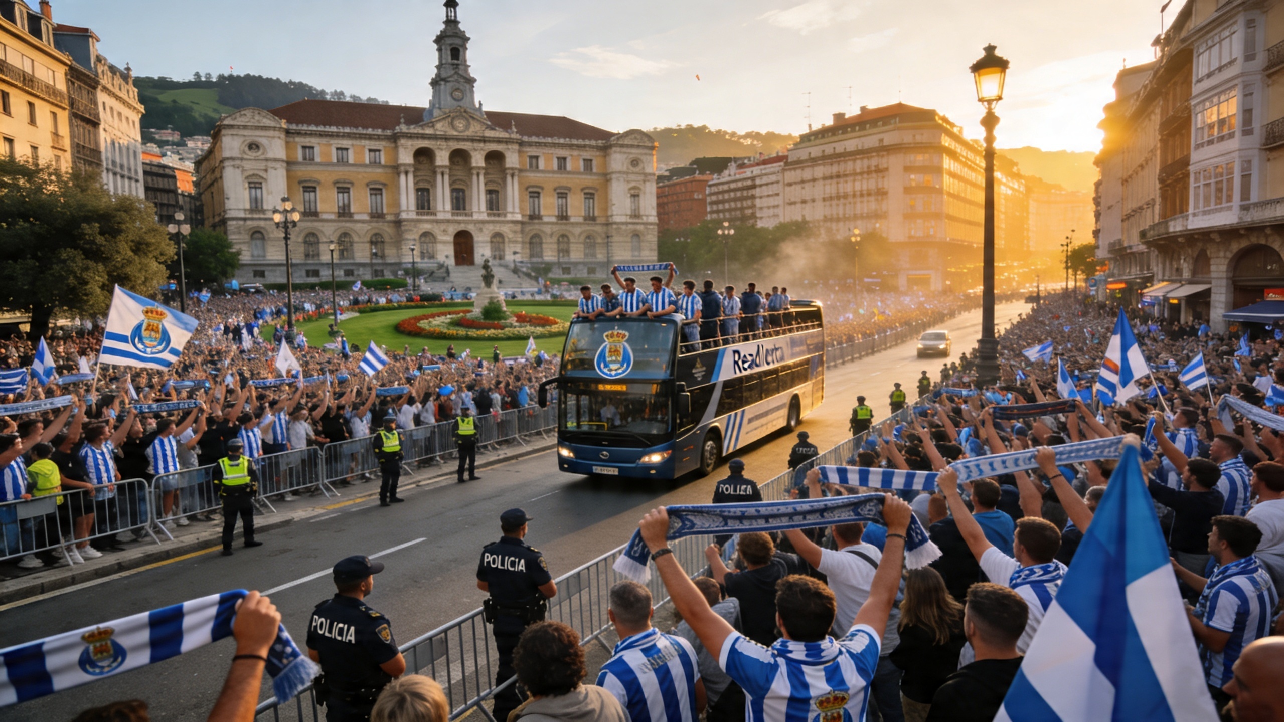 Празднование триумфа Real Sociedad в Сан-Себастьян RUSSPAIN