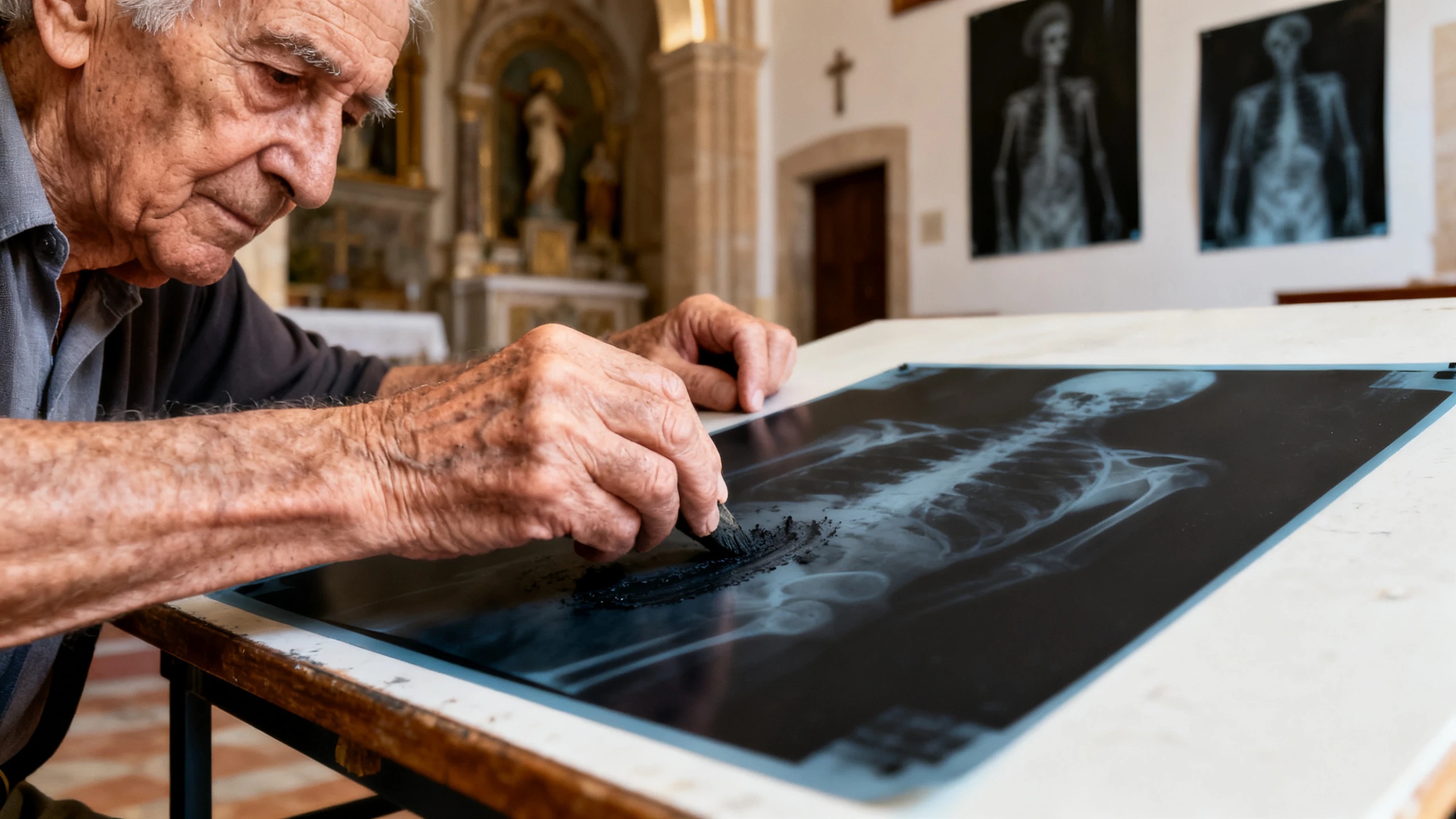 90-летний мадридец создает уникальные картины из рентгеновских снимков RUSSPAIN