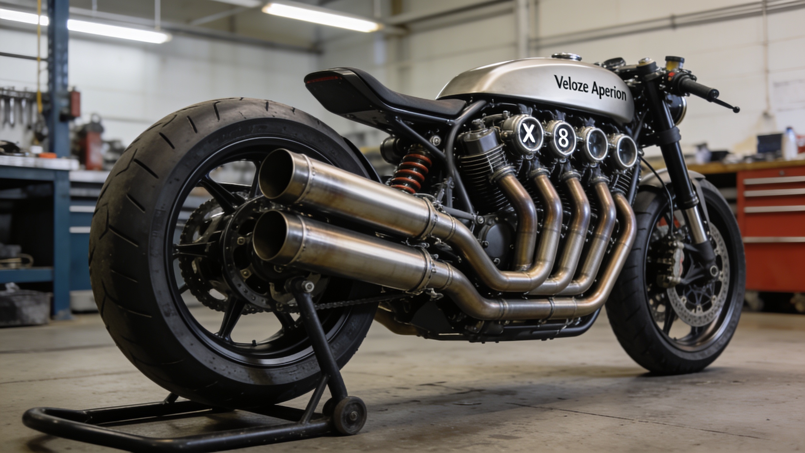 Veloce Aperion: мотоцикл с восьмицилиндровым X-образным мотором за 90 000 евро RUSSPAIN
