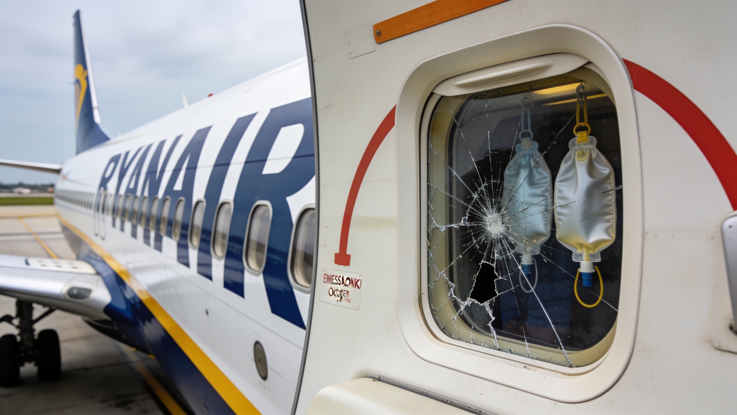 Пассажир едва не выпал из окна Ryanair во время рейса в Германию RUSSPAIN